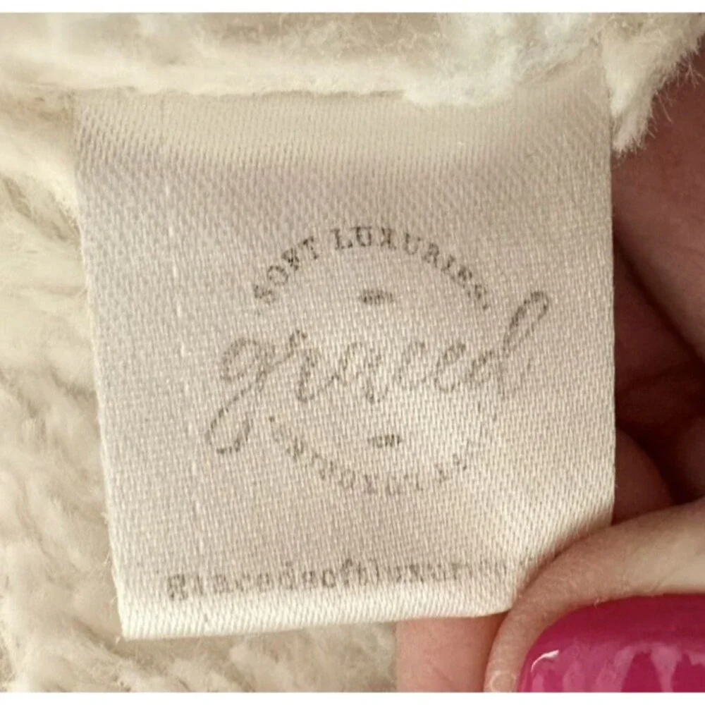 Graced Soft Luxuries Blanket Ivory Thick Plush 60” X 49